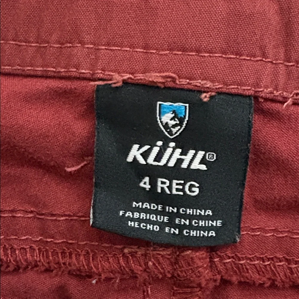 Kuhl Brick Red Red Cargo Pants Size 4